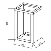 Walther Werke - Sockel/Sockelelement (Schaltschrank) Erdstück 84227595 275mm breit