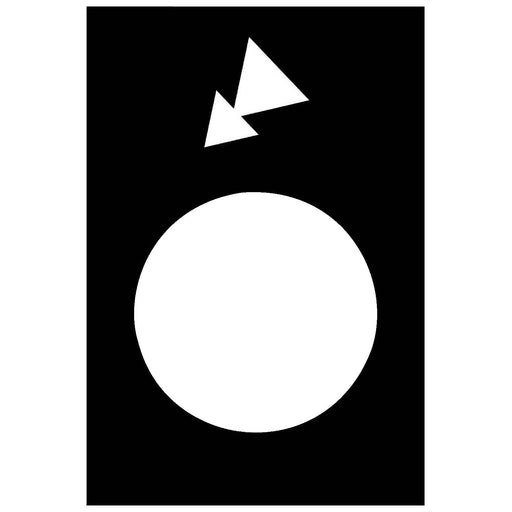 Schneider Electric - Bezeichnungsschild für Befehlsgeräte Symbolschild ZB2BY2968 sw − 10 Stück