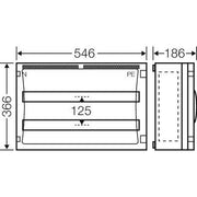 Hensel - Installationskleinverteiler ENYSTAR-Automatengehäuse FP 1408 54 Teilungseinheiten