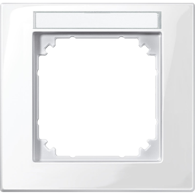 Merten - Abdeckrahmen M-PLAN-Rahmen 1f. pws/gl 514119 beschriftbar