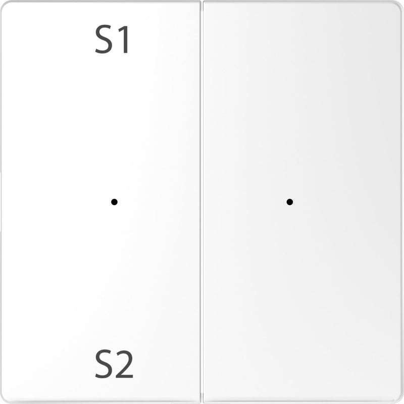 Merten - Abdeckung/Bedienelement für Installationsschalterprogramme Wippe f. Tastermodul 2f. MEG5226-6035 Szene1/2 blank lotws
