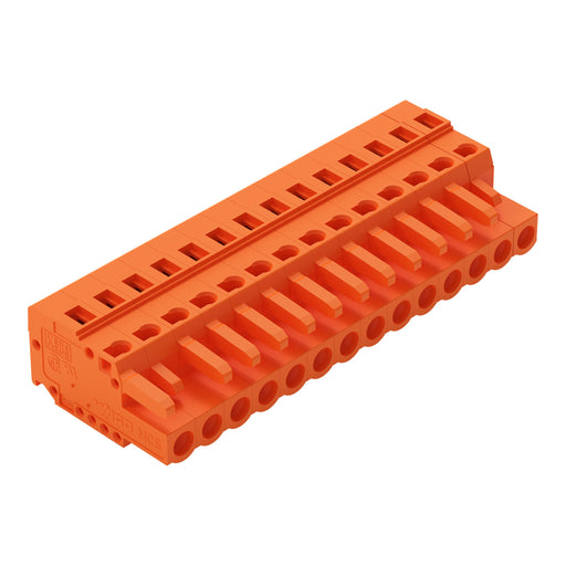 WAGO - Kabelsteckverbinder für Leiterplattensteckverbinder 1-Leiter-Federleiste 231-314/102-000 CAGECLAMP,2,5mm²,or − 25 Stück