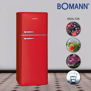 Bomann DA - Kühlschrank Retro-Doppeltür-Kühlgerät DTR 353.1 rt 55cm,208L