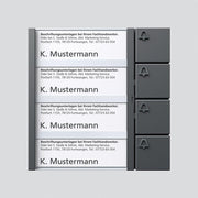 Siedle&Söhne - Funktionsmodul für Türkommunikation Tasten-Modul TM 612-4 DG dgr/gli