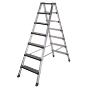 ILLER-LEITER - Stufenleiter Stufenstehleiter Alu elox. 48103 beidseit.begehb. 2x3