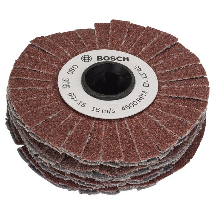 Bosch - Systemzubehör für Schleifen/Polieren (Akku/elektrisch/Druckluft) Schleifwalze (flexibel), 1600A00154 15 mm, K 80