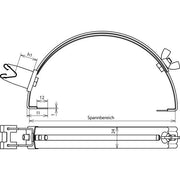 DEHN - Dachleitungshalter für Blitzschutz Dachleitungshalter DLH DG 8 H32 #206817 FG180.280 KK GALCU