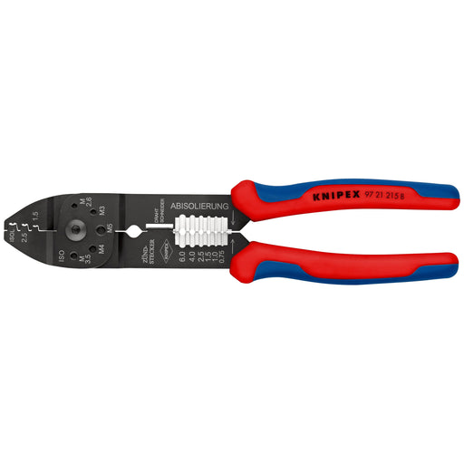 Knipex - Presswerkzeug Kabelschuhe/Verbinder, Aderendhülsen, Schirmanschluss Crimpzange 97 21 215 B SB 230mm