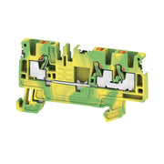 Weidmüller - Schutzleiter-Reihenklemme Klemme A3C 2.5 PE DL PUSH IN, 2.5 mm² − 50 Stück