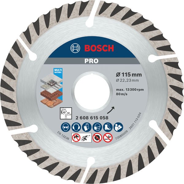 Bosch - Trenn-/Schleifscheibe PRO Multi Material 2608615058 Diamanttrennscheibe