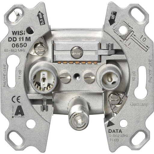 Wisi - Antennensteckdose Durchgangsdose, 10 dB DD11M0650 3-Loch, Um,KDG zert. − 1 Stück by Wisi
