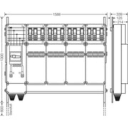 Hensel - Verteilerschrank für Energieversorgung Ladeverteiler Mi EV 44kW 12000 b. z. 12 Doppelladep