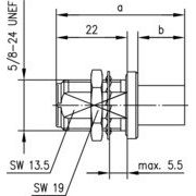 Telegärtner - Koax-Steckverbinder N-Kabeleinbaubuchse 100024000 cr/cr, RG214/U