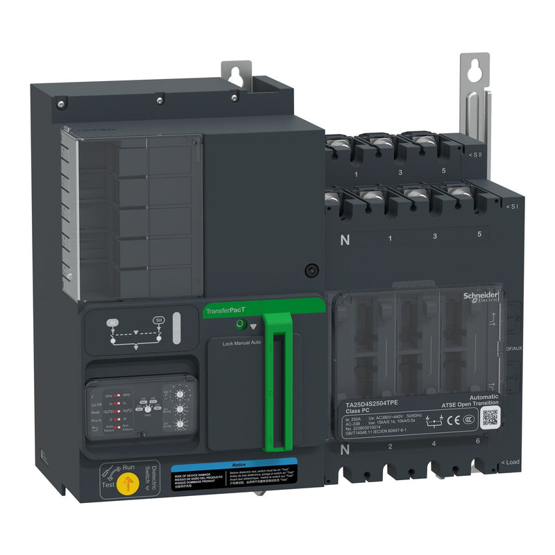 Schneider Electric - Lastschalter Netzumschaltung autom. TA25D4S2504TPE 250A 400V Drehknopf