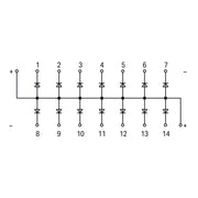 WAGO - Bauelement-Reihenklemme Dopeltes Diodengatter 289-121 14Dioden o.Montagepl