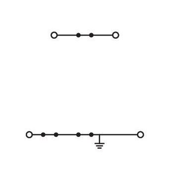 WAGO - Schutzleiter-Reihenklemme Doppelstockklemme 2002-2647 grau − 50 Stück