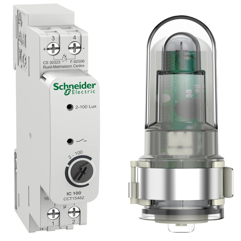 Schneider Electric - Dämmerungsschalter Reiheneinbau Dämmerungsschalter CCT15482 IC100 − 1 Stück