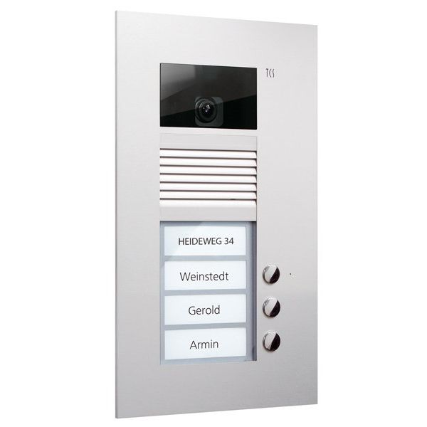 TCS Tür Control - Türstation für Türkommunikation Video-Außenstation Color AVU14030-0010 einspaltig, für 3WE