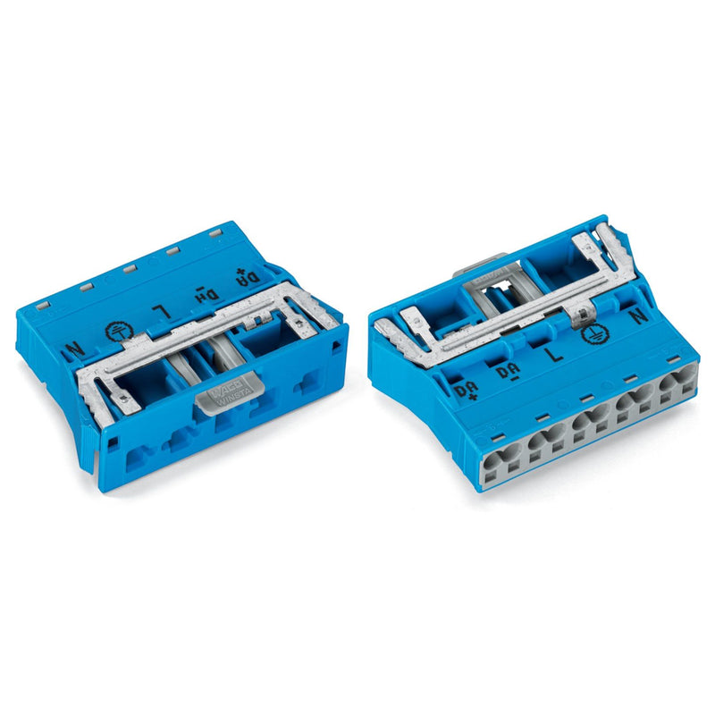 WAGO - Geräteanschluss für steckbare Gebäudeinstallation Snap-In-Stecker 770-2115/007-000 5-polig,blau − 50 Stück