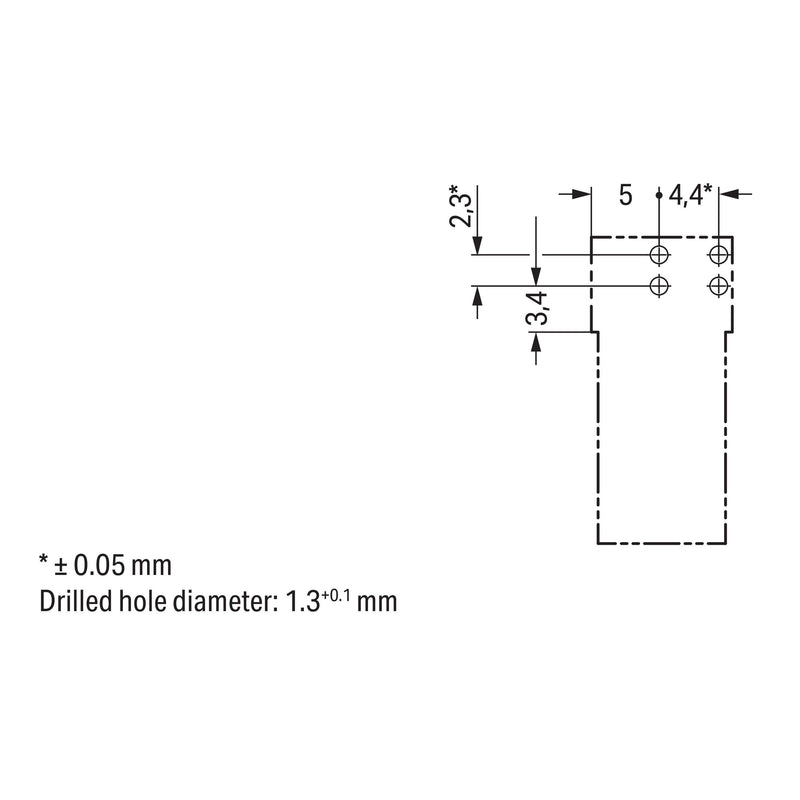 WAGO - Leiterplattensteckverbinder Stecker für Leiterplatten 890-892/011-000 2-polig,pink − 100 Stück
