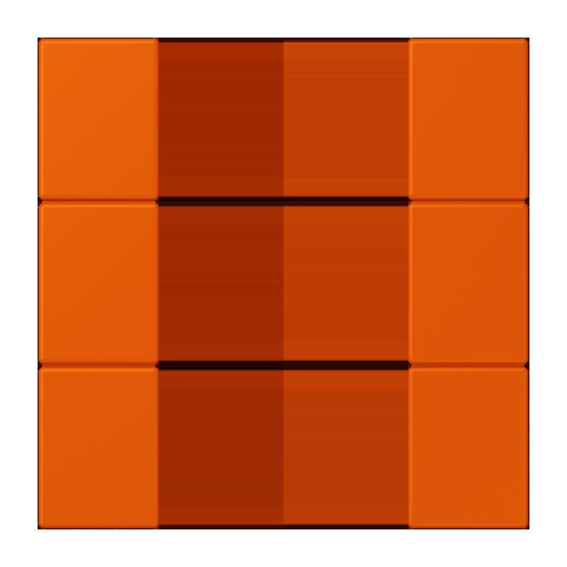 Jung - Abdeckung/Bedienelement für Installationsschalterprogramme Tastensatz 3fach LC 503 TSA 260 orange vif