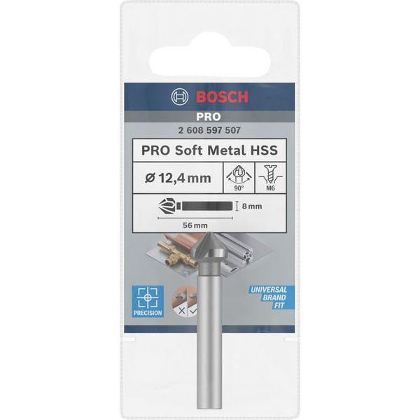 Bosch - Versenkbohrer PRO Soft Metal HSS 2608597507 Kegelsenker 12,4 x