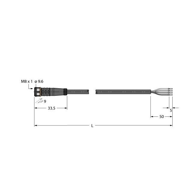 Turck - Konfektioniertes Sensor-Aktor-Kabel Aktuator- u. Sensorleitung PKG4M-1.5/TXL PUR