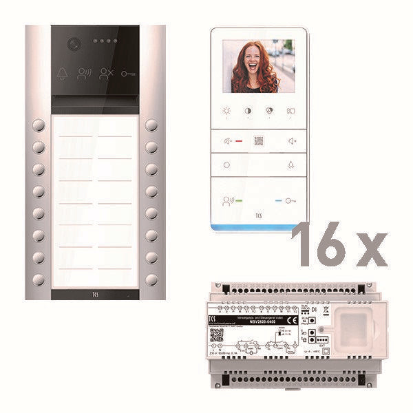 TCS Tür Control - Türsprech-Set video:pack AVA620216 PVAF162/003 IVW6511 16WE AP