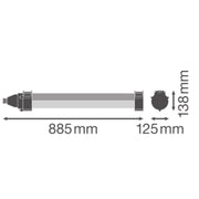 Ledvance - Decken-/Wandleuchte LED-Feuchtraumleuchte DPMAX600S15W840VW69 840, IP69, 0,6m