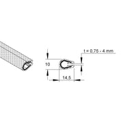 HKL - Kabelschutz für Installationskanal Kantenschutzprofil KTS10M − 10 Meter