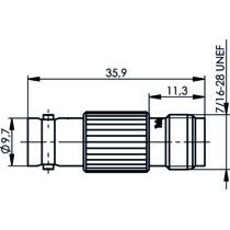 Telegärtner - Koax-Kupplung Adapter BNC-TNC (F-F) 100023635 − 5 Stück