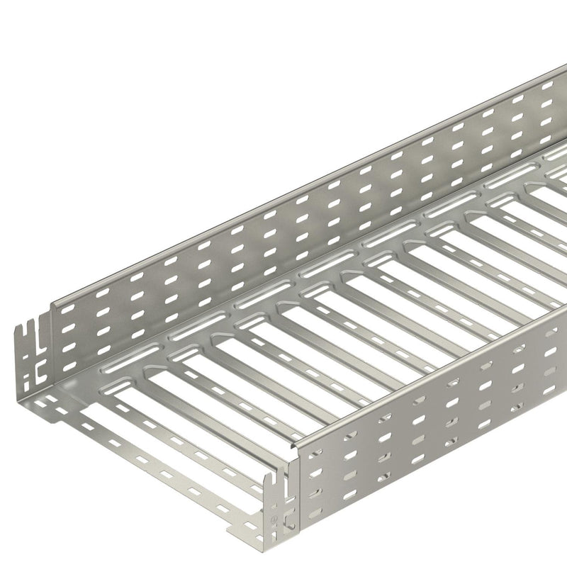OBO Bettermann - Kabelrinne MKSM gelocht MKSM 140 A2 m. Schnellverbindung − 3 Meter