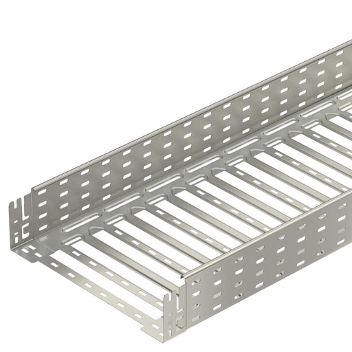 OBO Bettermann - Kabelrinne MKSM gelocht MKSM 140 A2 m. Schnellverbindung − 3 Meter