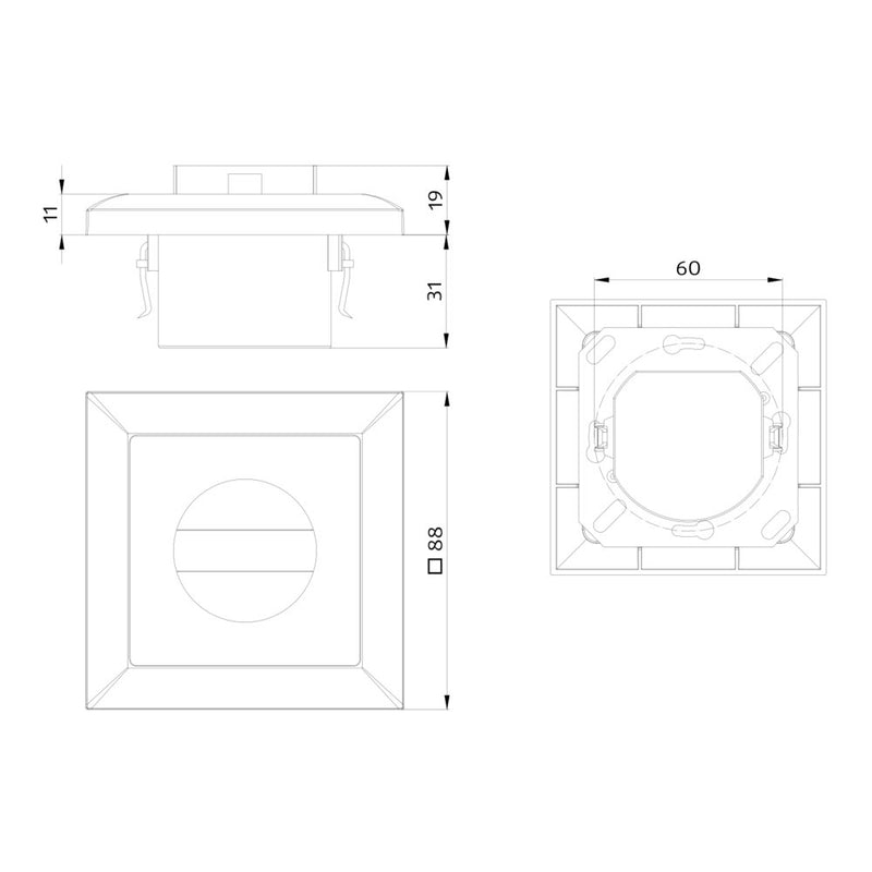 BEG Brück Electronic - Bewegungsmelder/Präsenzmelder komplett Wandpräsenzmelder Indoor 140-L m.R