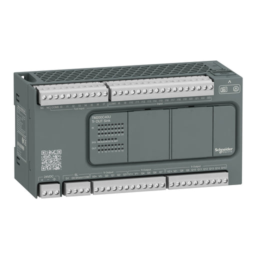 Schneider Electric - SPS-Grundgerät M200 40I/O, Dc24, 24 TM200C40U In, 16 Out Tr.Npn