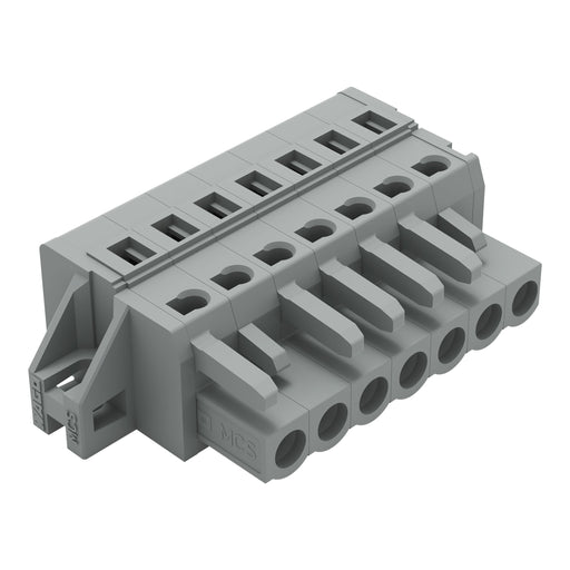 WAGO - Kabelsteckverbinder für Leiterplattensteckverbinder 1-Leiter-Federleiste 231-107/031-000 CAGECLAMP,2,5 mm²,gr − 50 Stück