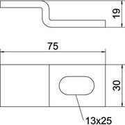 OBO Bettermann - Wand- und Deckenbügel für Kabeltragsystem Wandbügel WB 30 75 FT