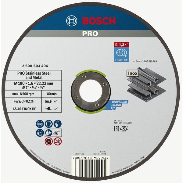 Bosch - Trenn-/Schleifscheibe PRO Stainless Steel and 2608603406 Metal Trennscheibe