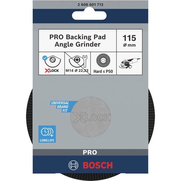 Bosch - Stützteller für Schleifwerkzeug PRO Stützteller Hart, 2608601713 115 mm, X-Lock