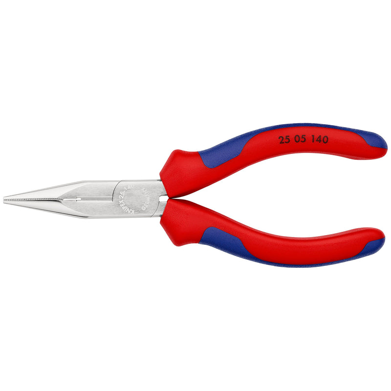 Knipex - Flachzange Flachrundzange 25 05 140 mit Schneide, 140mm