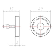 Kaiser - Zubehör/Ersatzteile für Dose/Gehäuse für Montage in der Wand/Decke Betonbau,System-Haftmagnet 1299-70 − 10 Stück