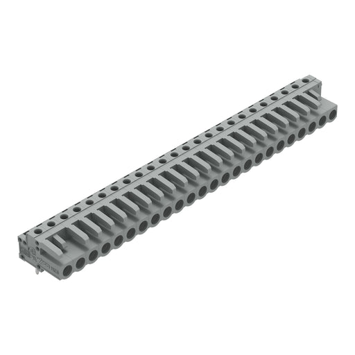 WAGO - Leiterplattensteckverbinder THT-Federleiste abgewink. 232-254 Rastermaß 5mm,grau − 10 Stück