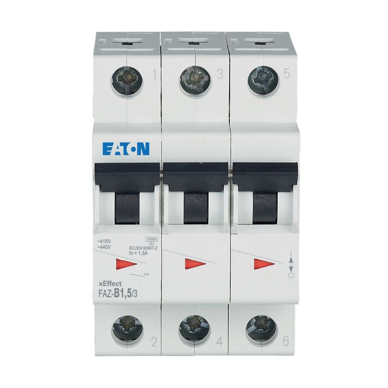 Eaton - Leitungsschutzschalter 3p. FAZ-B1,5/3 1,5A Charakt.: B