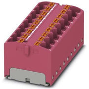 Phoenix Contact - Durchgangs-Reihenklemme Verteilerblock PTFIX 18X4 PK 18p, 0,2-6qmm pink − 8 Stück