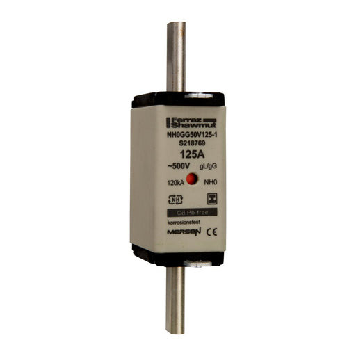 Mersen - Messersicherung NH-Sicherungseinsatz SG NH0GG50V125-1 Gr.0 gG 125A/500V KM − 3 Stück