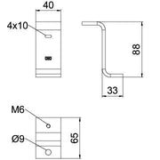 OBO Bettermann - Profil-Tragarm Z-Stütze für BKRS ZST 100 BKRS FT Systemhöhe 100 mm − 25 Stück