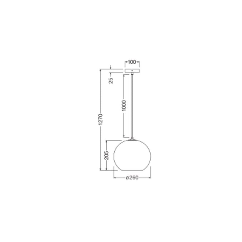 Ledvance - Pendelleuchte E27 D. C.Ball Penda E27 braun