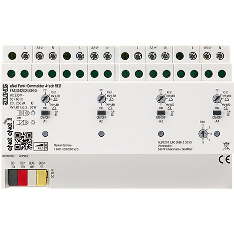 Jung - Dimmer Funk-Universaldimmer FM UD 420250 REG 4-kanalig, REG