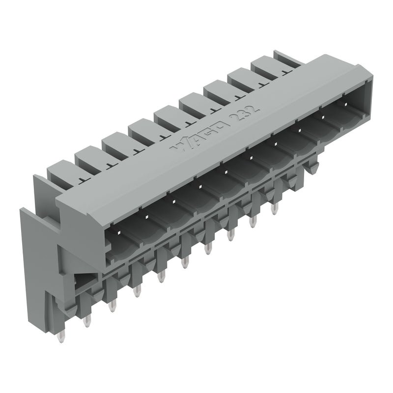 WAGO - Leiterplattensteckverbinder THT-Aufstock-Stiftleiste 232-340 1,0x1,0,abgew.,gr − 50 Stück