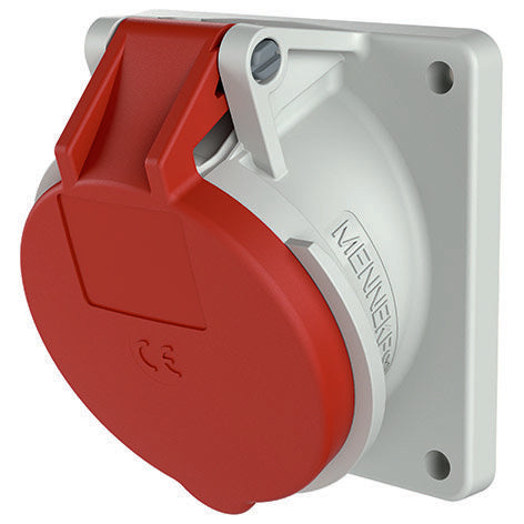 Mennekes - CEE-Anbausteckdose (IEC 60309) Anbaudose schräg 3072 16A,4p,6h,400V,IP44